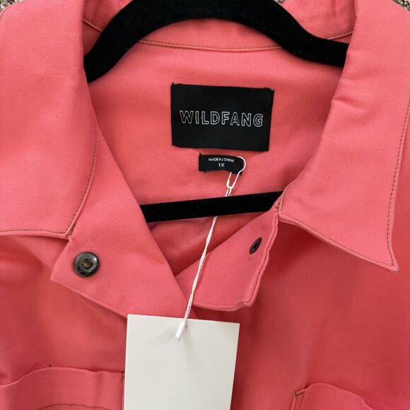 NWT! Wildfang The Essential Coverall Jumper Coral Pink 1X - Picture 4 of 16
